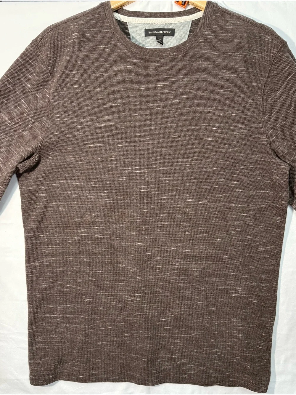 Banana Republic Men's XL Tall Sweater Brown Heather Crewneck Long Sleeve
